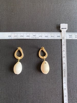 ピアス 貝 シェル メンズ レディース 韓国 ゴールド アクセサリー ノーブランド シンプル #C62-2_画像3