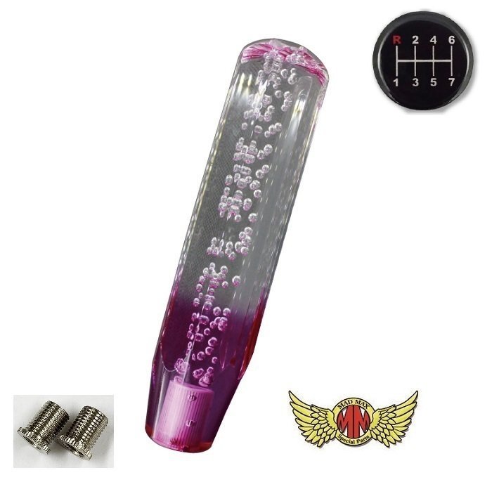 MADMAX for truck goods crystal shift knob foam 200mm clear / purple Fuso Super Great for / conversion adaptor attaching [ postage 800 jpy ]