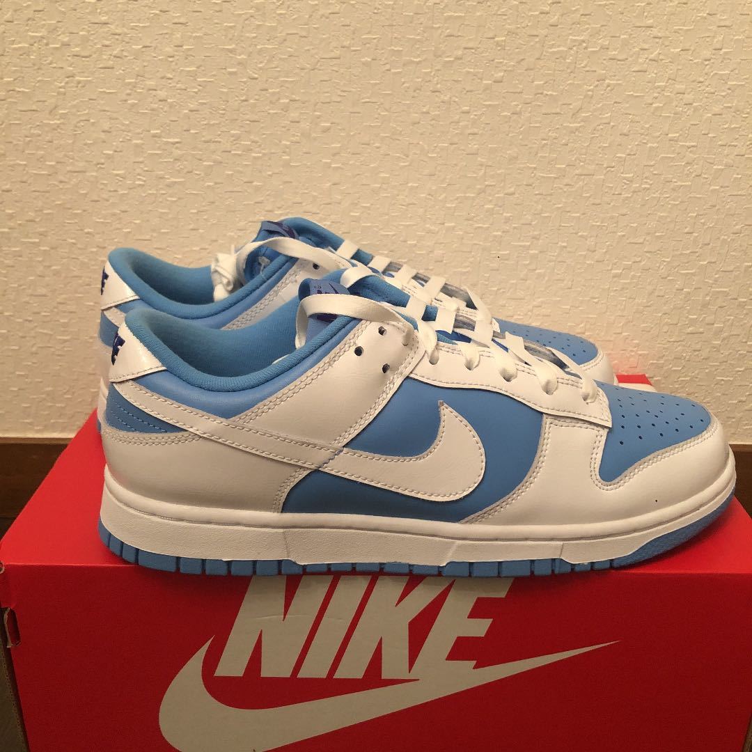 NIKE ナイキ ダンク ロー ウィメンズ25cm リバースUNC DUNK LOW ユニバーシティブルー