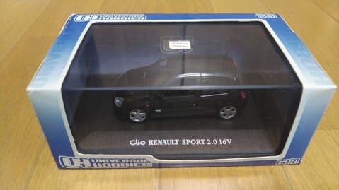 即決　UH　RENAULT　CLIO　SPORT　2.0　16V　ルノー　クリオ　ルーテシア　スポルト　黒　1/43　絶版　レア