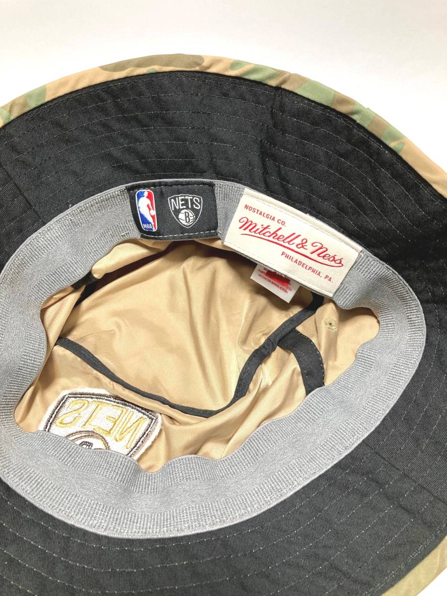 Mitchell＆Nessミッチェルアンドネス NBA Brooklyn Nets ネッツ Ambush Bucket バケット ハット サイズ S / M_画像5