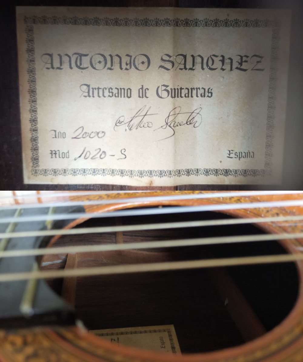エボニー指板のスペイン製クラシックギター「ANTONIO SANCHEZ 1020-S