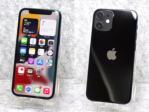 SIMロック解除 docomo iPhone 12 mini 64GB ブラック MGA03J/A SIM