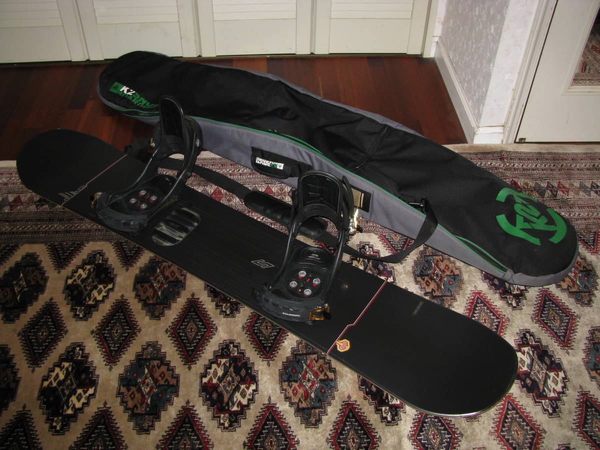 SALOMON/サロモン スノーボードセット 板AMP154㎝、サロモンSP3