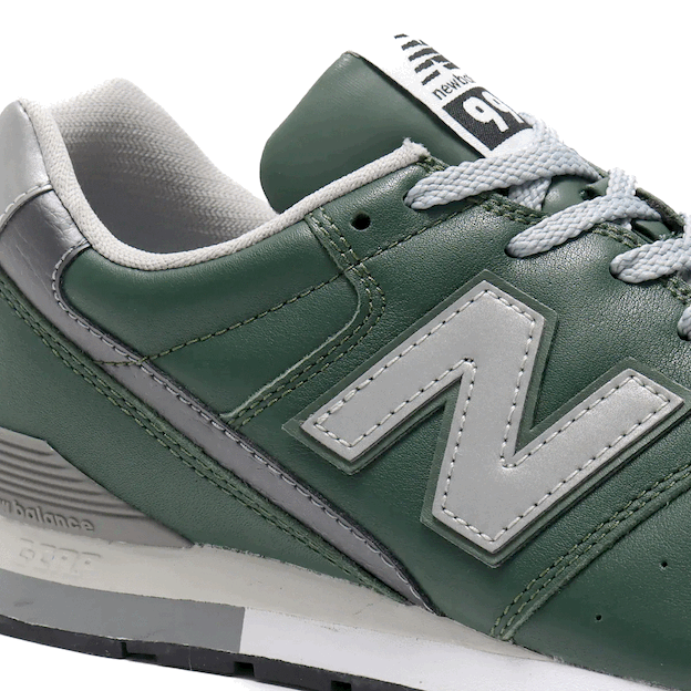 国内正規品オールレザー New Balance CM996NC GREEN US9.5 27.5cm USA製オリジナルM576コンセプト グリーン×グレー 緑スニーカー 限定M996_画像5