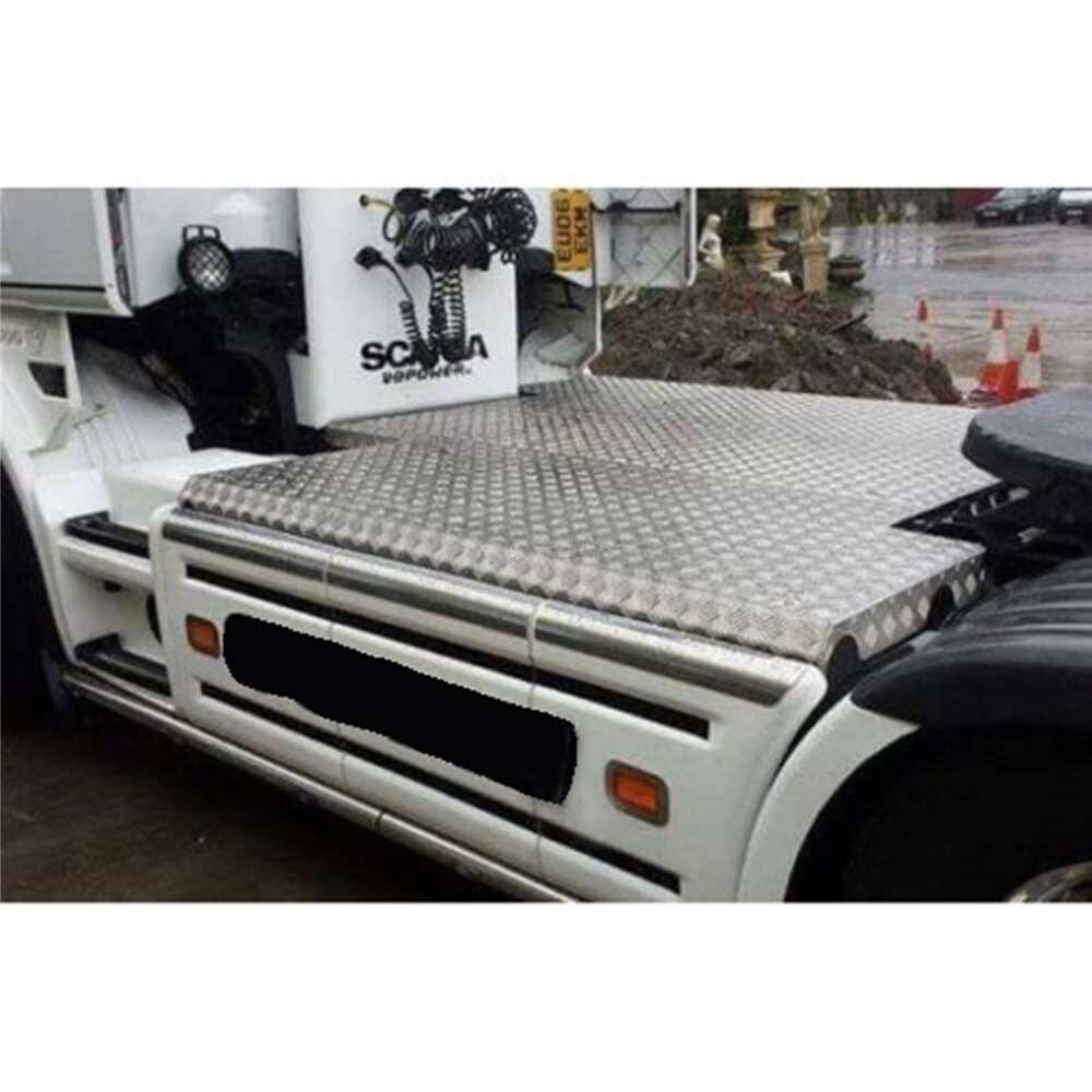  stainless steel steel equipment ornament skid proof plate 1/14 ska niarc trailer tractor R470 56318 rc truck parts j01493