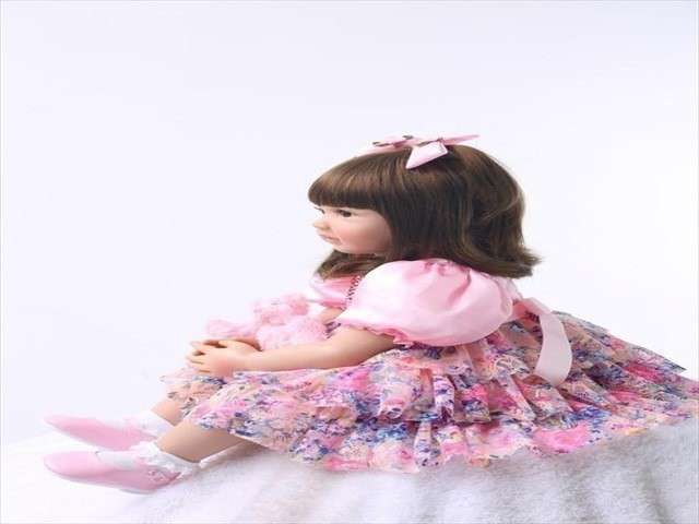 Bibian 比比昂- リボーンドールピンク花柄ドレスプリンセス Bibian 比比昂- リボーンドールピンク花柄ドレスプリンセス