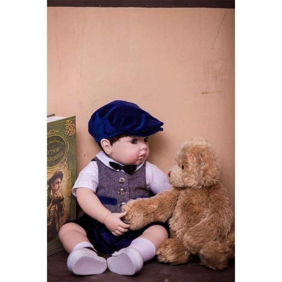 リボーンドール おしゃれな男の子 クマさん付き トドラー人形 赤ちゃん