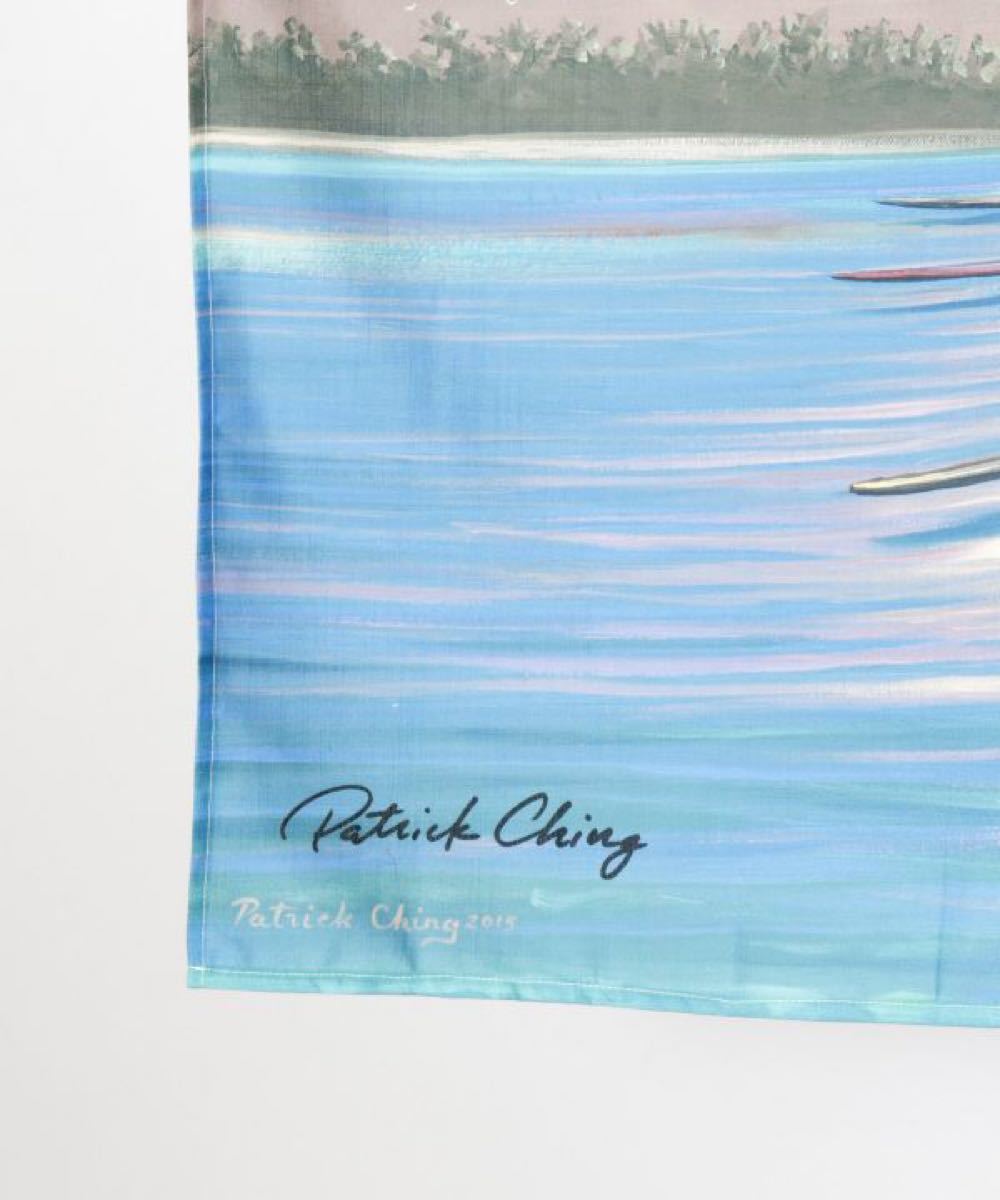 【Ptrick Ching】ハワイアンパーテーション　SURF   仕切り　暖簾　のれん　海亀　アート　パーテーション　ハワイアン