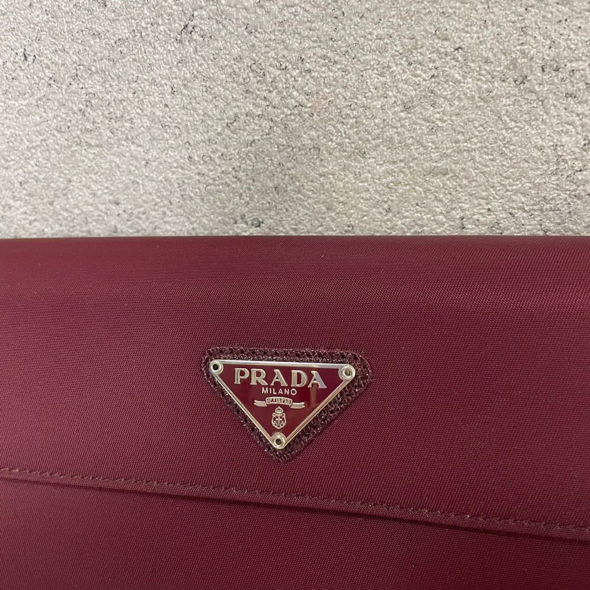 1円〜【新品未使用】PRADA プラダ 長財布 ウォレット ナイロン 三角