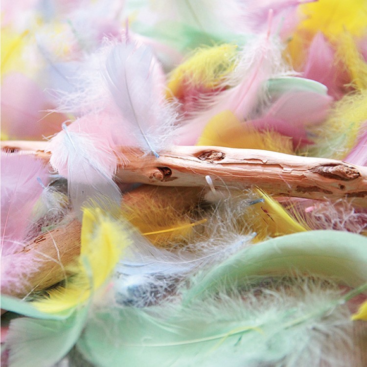  feather shower 100 pieces set feather enough u Eddie ngko key ru hand made wedding flower shower equipment ornament [ yellow ]