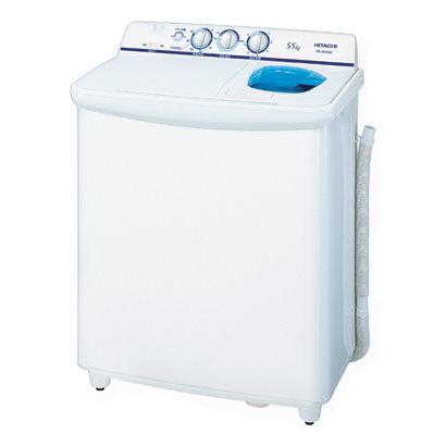 新品・安心のメーカー保証付き】○日立 二槽式洗濯機(洗濯5.5kg) 青空