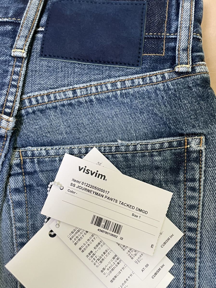 22FW visvim SS JOURNEYMAN PANTS TACKED DMGD サイズ1 新品未使用_画像5