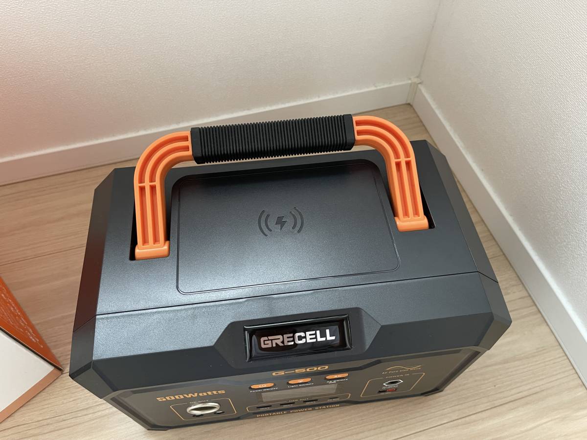 AC出力500W 容量519Whのポータブル電源 GRECELL G-500 アウトドアや車