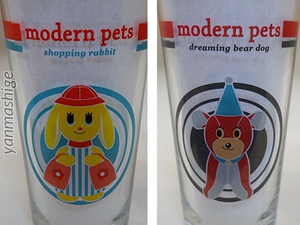 modern pets ガラス製グラス 全4種セット ベアドッグ ラビット カンガルー ドルフィン モダンペット プレイセットプロダクツ_画像5