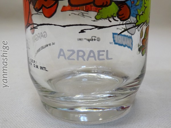 82 year made Gargamelga-gameru& Azraelaz rail Smurf Vintage tumbler glass Smurf Hardee\'s Hardy -z