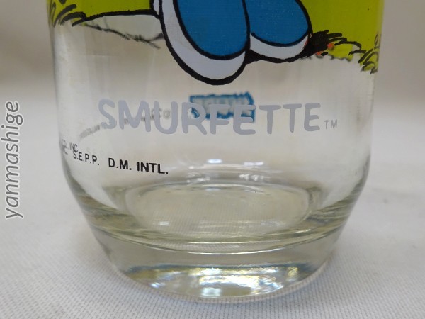 82年製 Smurfette スマーフェット スマーフ ビンテージ タンブラーグラス Smurf Hardee's ハーディーズ_画像3