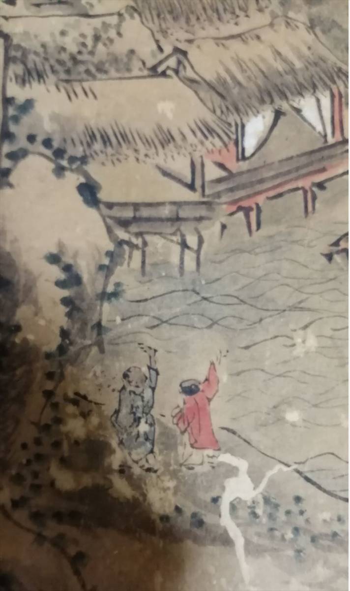 明代 古画 呉偉 (1459-1508)銘 江夏 山水画 画帖 中国 唐物 唐画 明代 古画 呉偉 (1459-1508)銘 江夏 山水画 画帖 中国 唐物 唐画