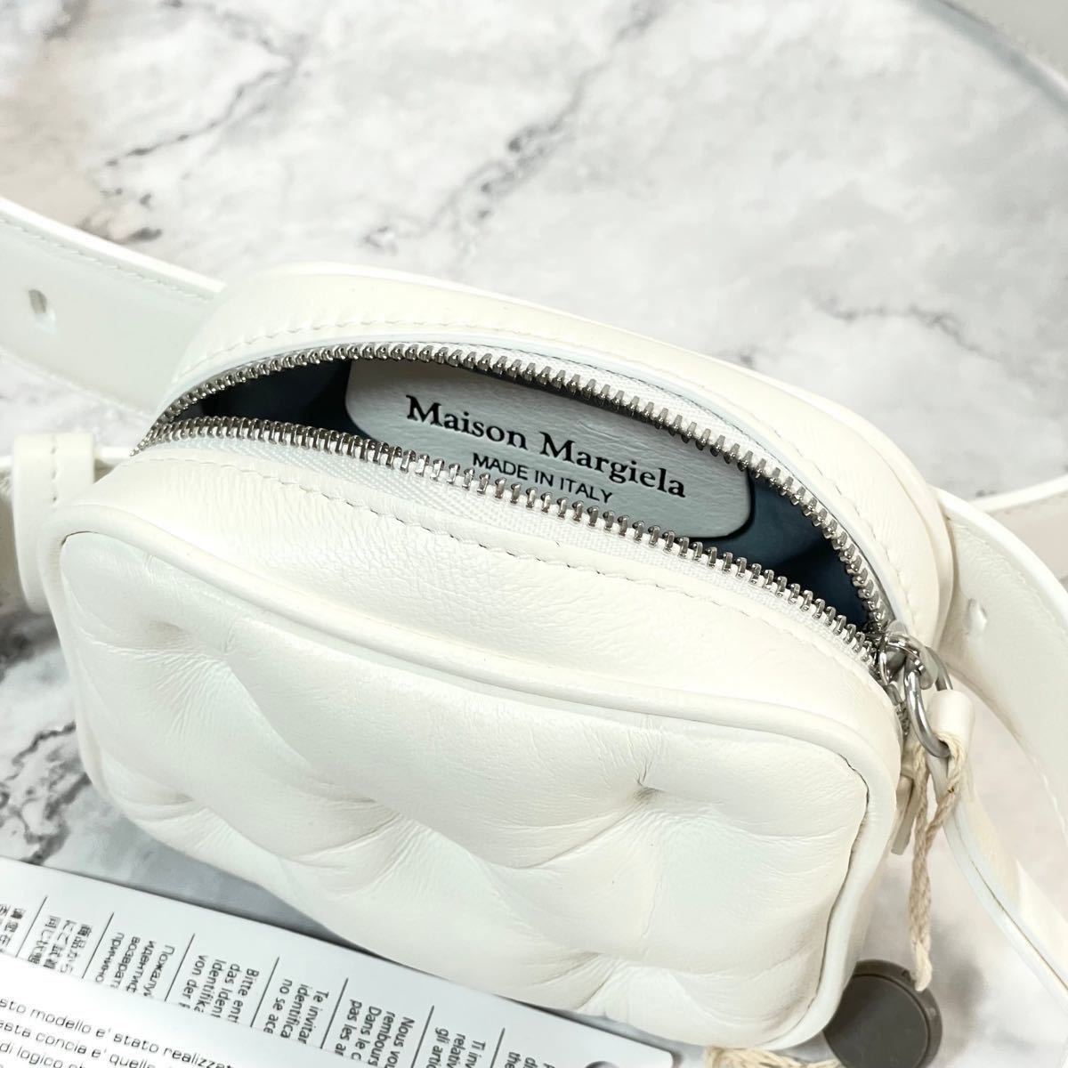 新品】メゾンマルジェラ Glam Slam belt bag 白 本革鞄バッグ レザー
