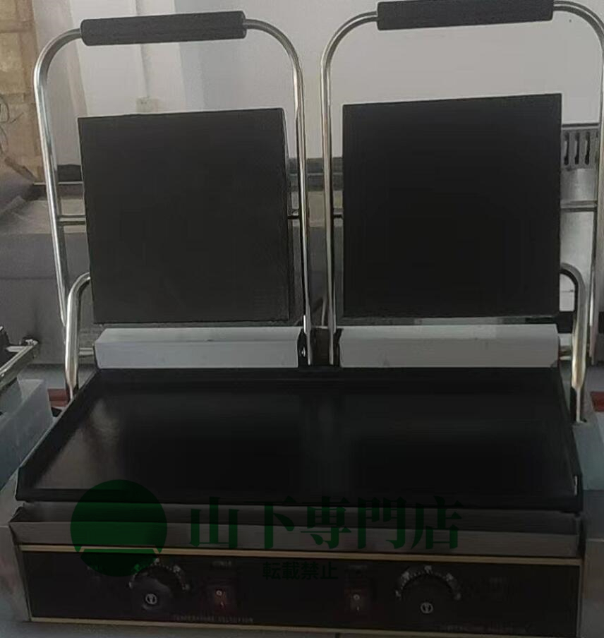 山下専門店 パニーニクッカー パニーニメーカー プレス 両面 溝付き 2連 業務用 家庭用 100V【専門店の安心の6ヶ月保証付】