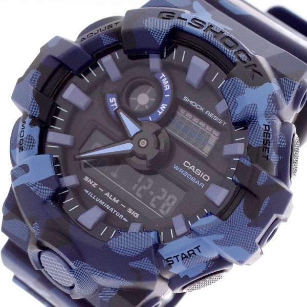 40％割引売れ筋がひ贈り物！ 新品未使用品 カシオ Gショック腕時計 GA-700CM-2A ブラック ブルー G-SHOCK ブランド腕時計  アクセサリー、時計