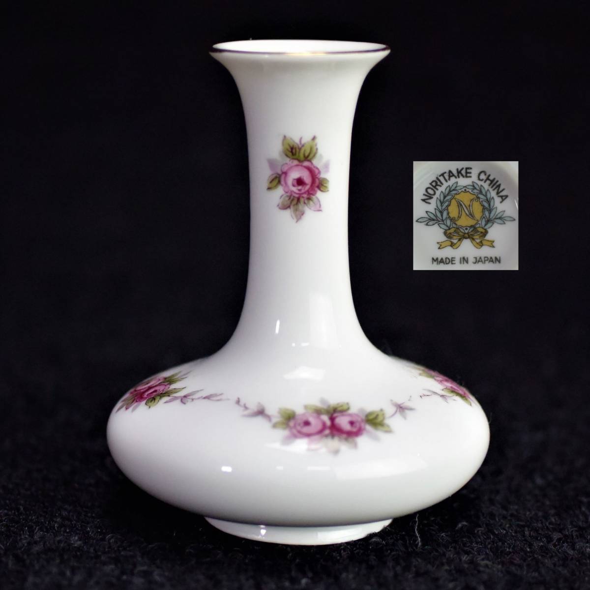 割引購入 【美品】オールドノリタケ Noritake ミニチュア 花瓶 バラ