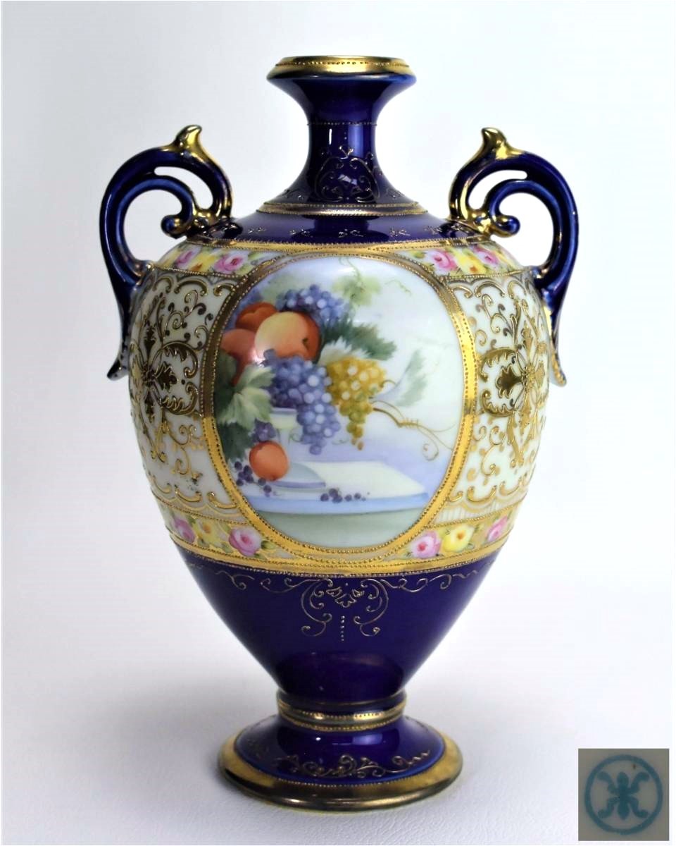 ヴィンテージ オールドノリタケ　コバルト花瓶 食器