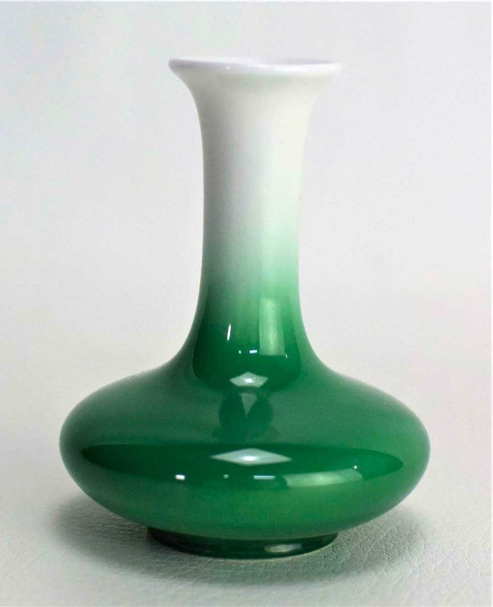 【良品】オールドノリタケ Noritake ミニチュア　小型　花瓶　白緑_画像3