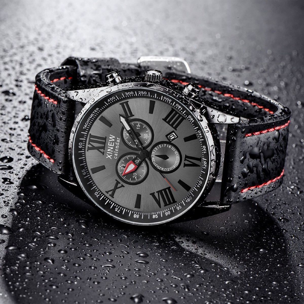 史上最も激安】 メンズ腕時計 腕時計 メンズアクセサリー ブラック レッド プレゼント
