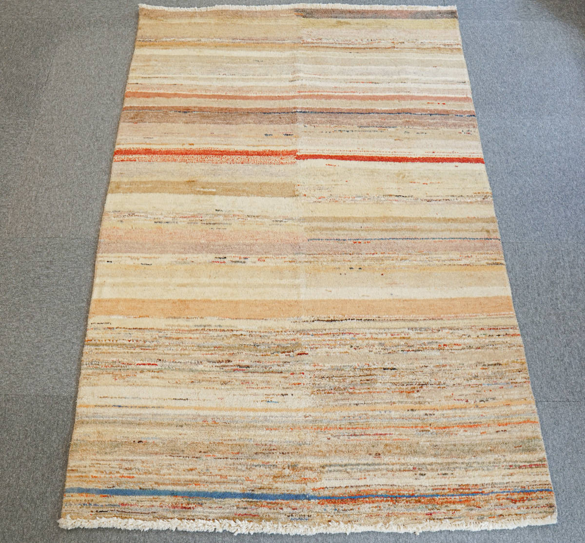 公式】 ギャッベ size:186×125cm 手織り絨毯 パキスタン ガズニウール 