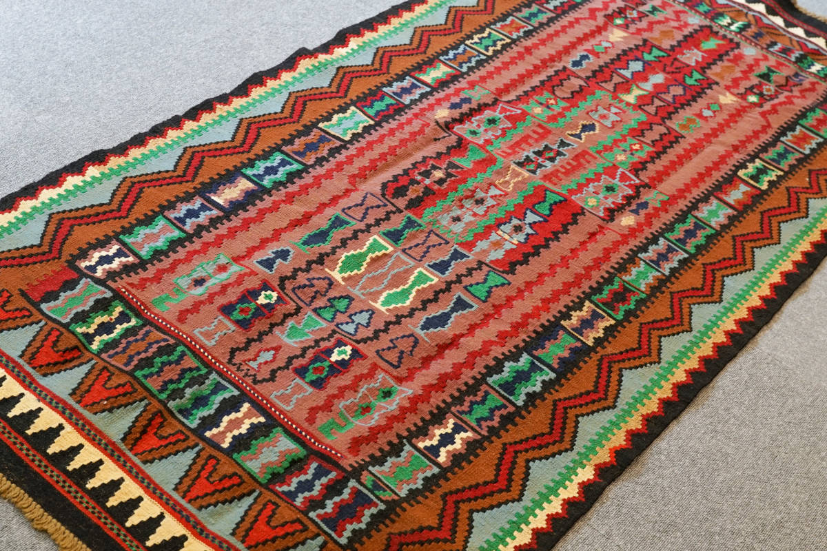 ペルシャ キリム 手織り絨毯 size:210×100cm | www.mcttt.gov.fj