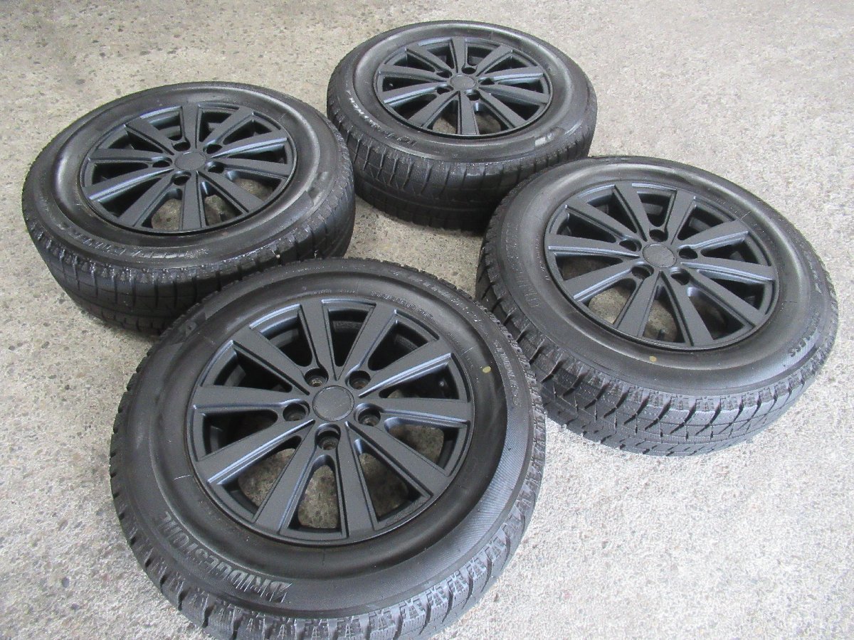 【ノア・ヴォクシー】★超バリ山スタッドレスset♪ENKEI SMACK♪BRIDGESTONE◆【マッドブラック塗装】195/65R15・9分☆21年製バランス済♪_画像2