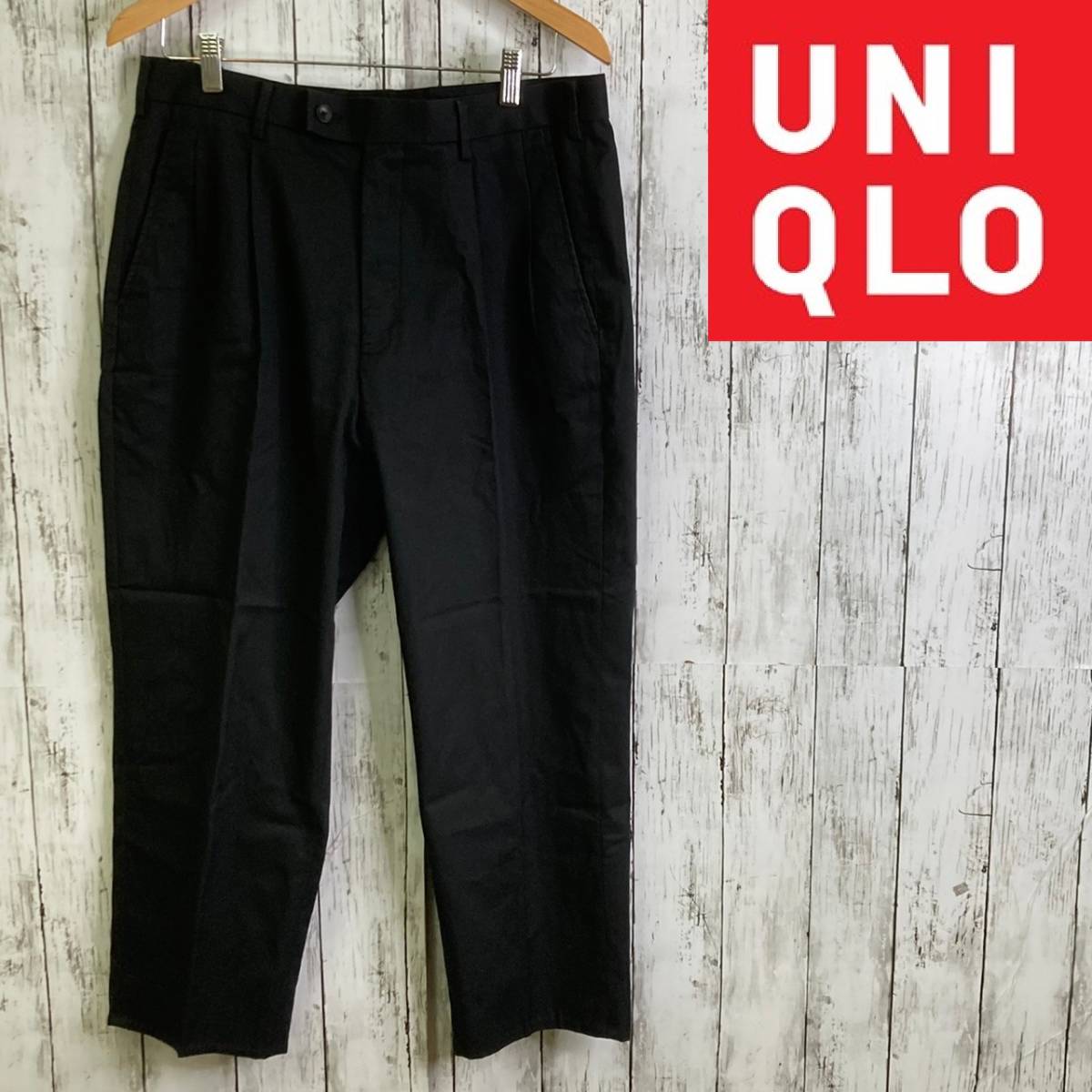 UNIQLO★ユニクロ★ドライメンズツータックパンツ★W85 6-100の画像1