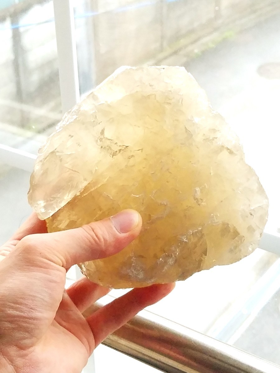 シトリン(黄水晶)1.4kgラフ原石パワーストーン【完全天然石 