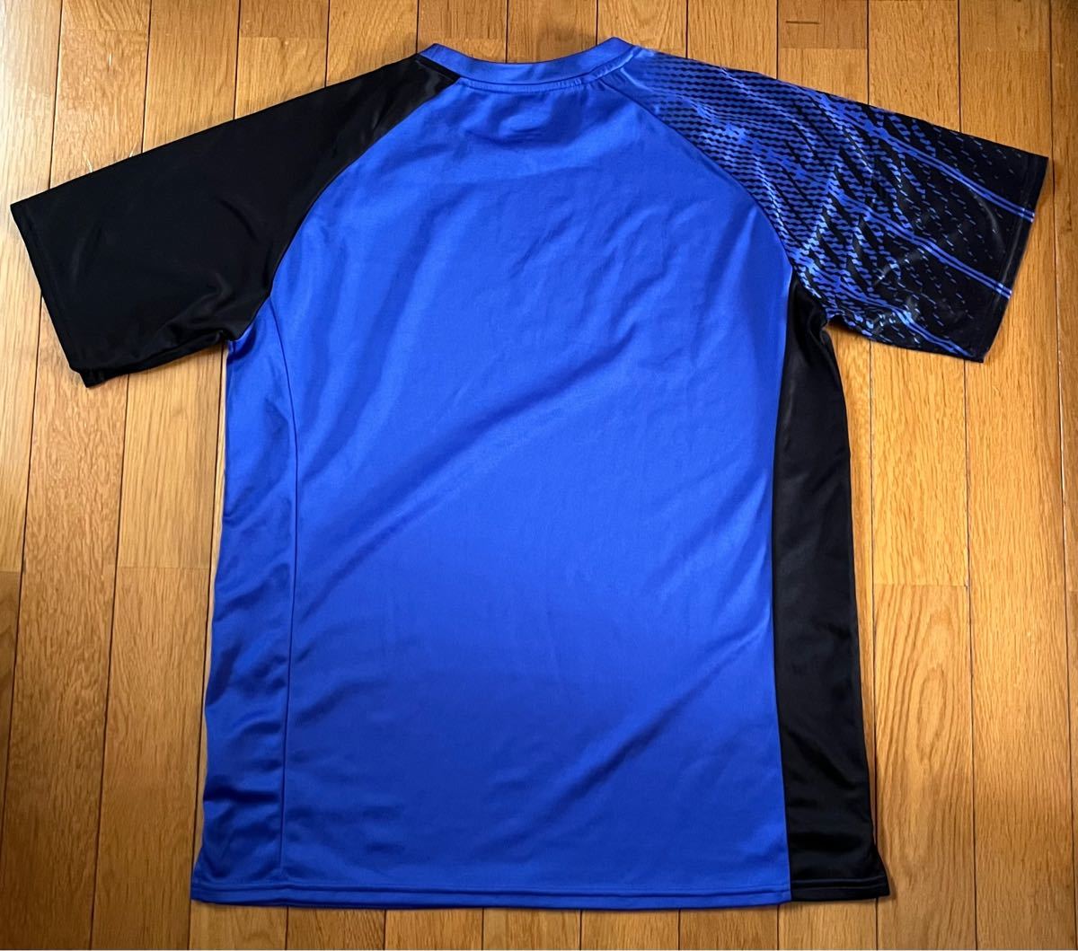 ニューバランス NEW BALANCE サッカーウェア メンズ ゲームシャツ ブルー×ブラック 青×黒 XL  半袖Tシャツ