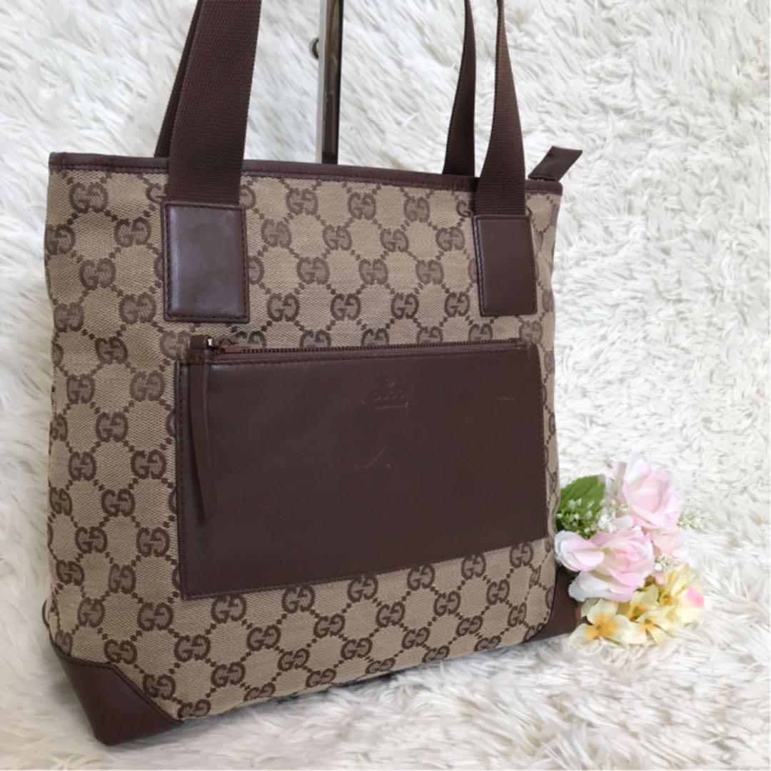 美品 GUCCI グッチ ショルダーバッグ トートバッグ ハンドバッグ GG柄