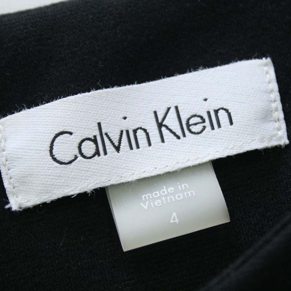 [PT07492] カルバンクライン ワンピース ひざ丈 ノースリーブ ブラック系 4 Calvin Klein_画像6