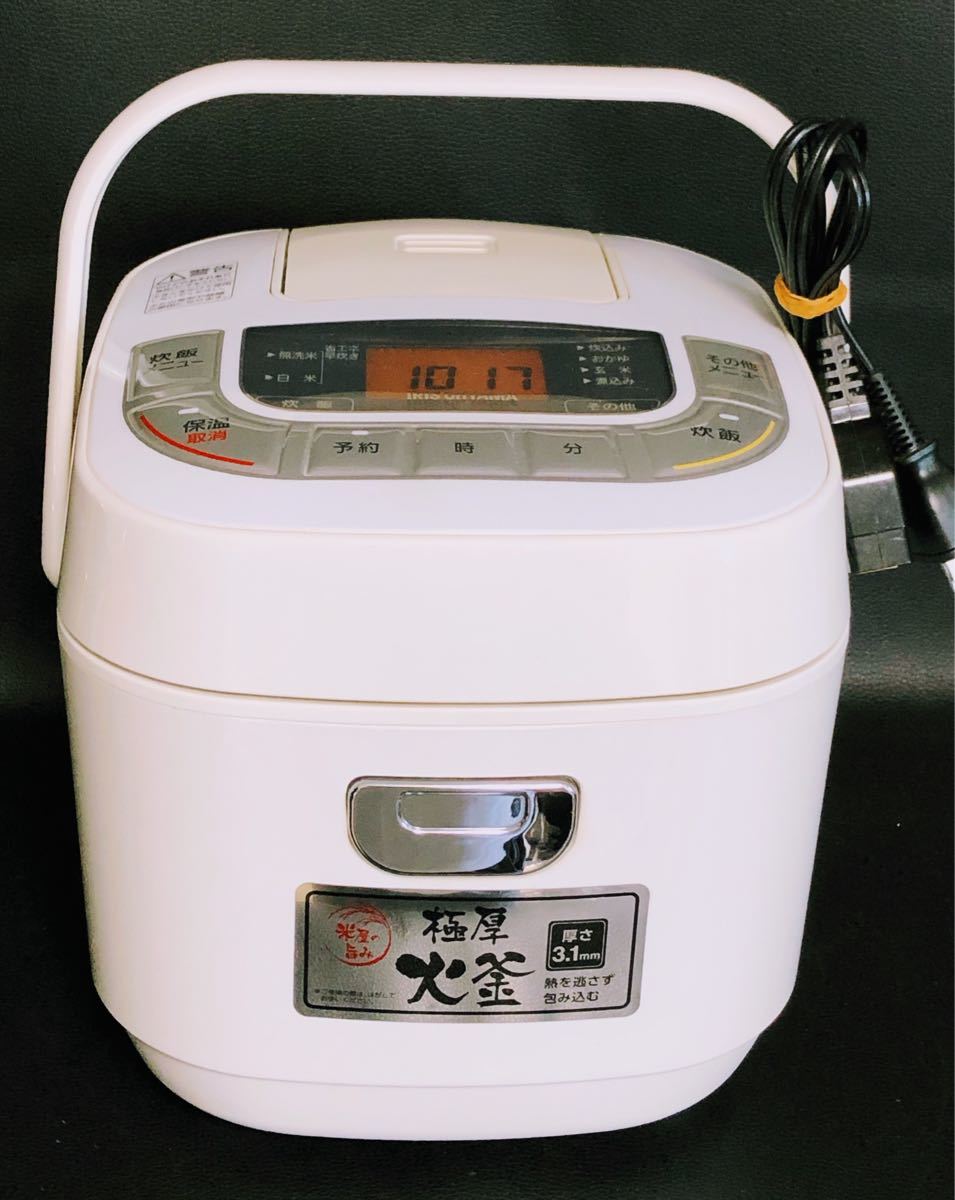 【美品】アイリスオーヤマ　マイコンジャー炊飯器 3合用 ERC-MB30-W-D