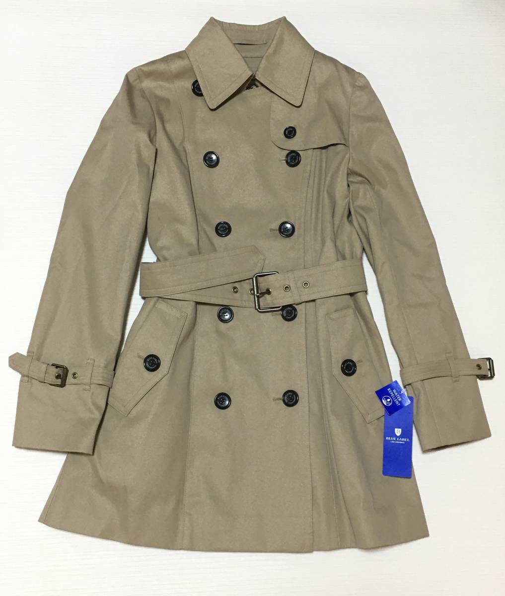 BLUE LABEL CRESTBRIDGE Short trench coat 36(S) beige Blue Label three . association regular price 75.900 jpy 