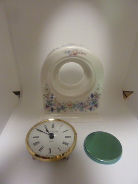 【未使用】レア柄　デッドストック　英国製　WEDGWOOD　ウエッジウッド　置時計　アンジェラ　ANGELA　DOME CLOCK_画像7