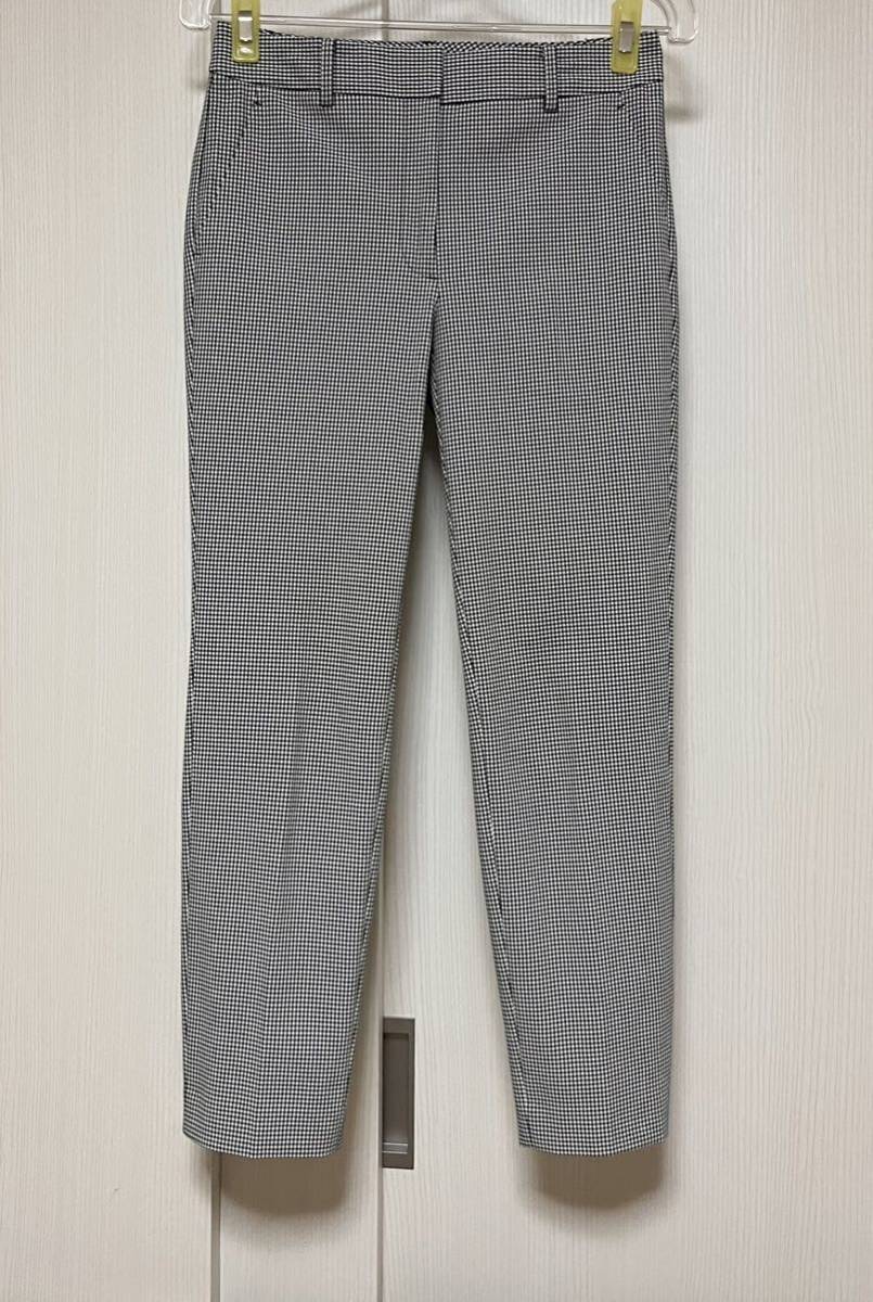 theory luxe ストレートクロップドパンツ ギンガムチェック 美品