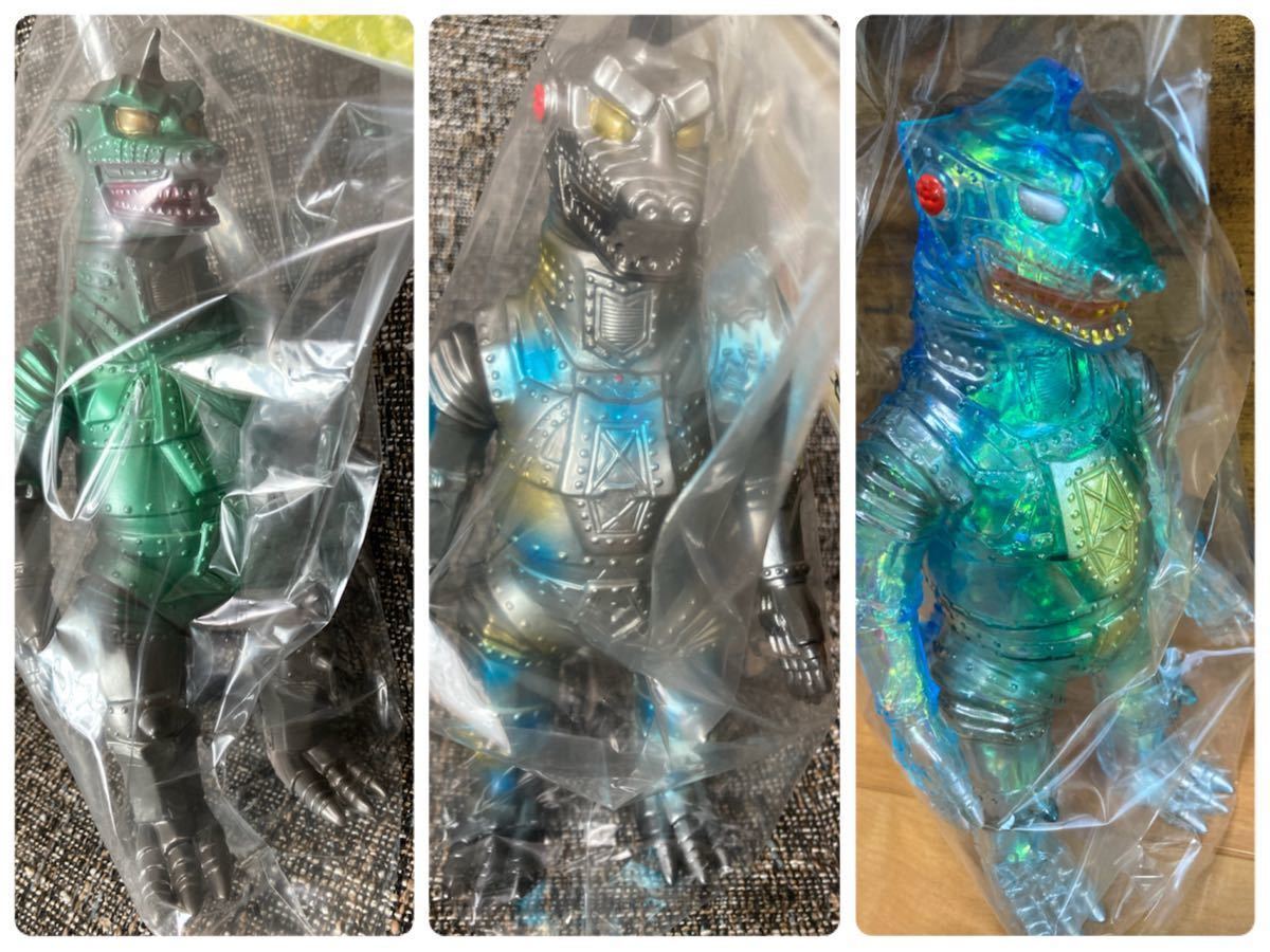 ブルマァクの怪獣シリーズ メカゴジラ3体(ブラック オーロラ ブルマァクの怪獣シリーズ メカゴジラ3体(ブラック オーロラ