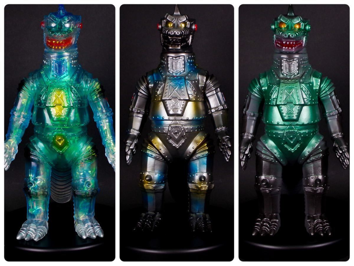 ブルマァクの怪獣シリーズ メカゴジラ3体(ブラック オーロラ ブルマァクの怪獣シリーズ メカゴジラ3体(ブラック オーロラ