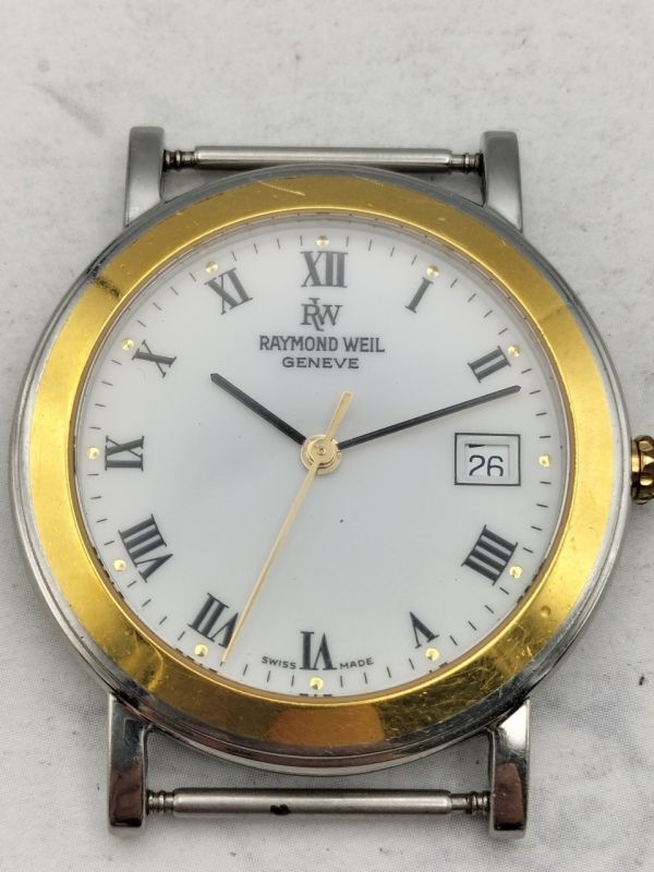 T1677 1円~ 稼働品 レイモンドウィル RAYMOND WEIL クオーツ デイト