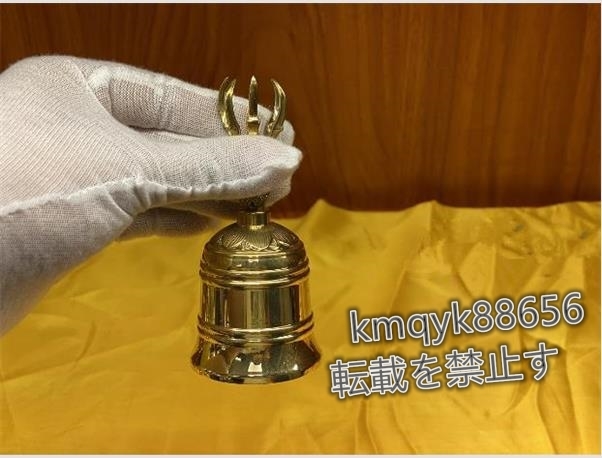 「密教法具 寺院用仏具」金剛鈴 真鍮製磨き仕上げ _画像2