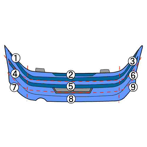 ステップワゴン DBA-RP1 RバンパーASSY_画像9