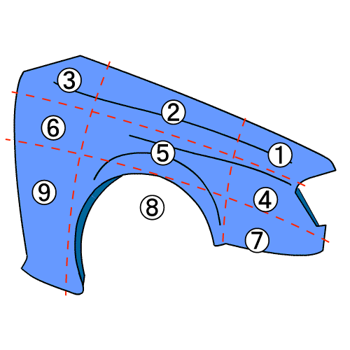 デミオ DBA-DEJFS 右Fフェンダー_画像6