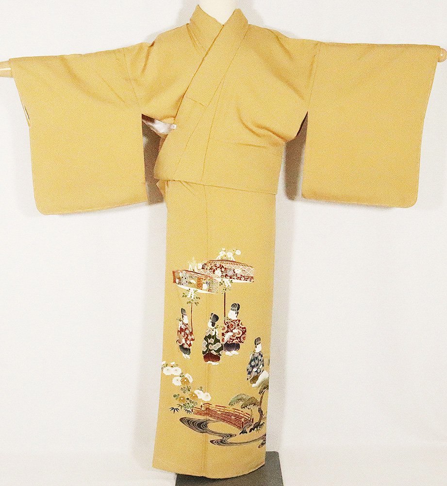 【日本産】 袷 色留袖 正絹 新品 送料無料 卒業式 入学式 結婚式 ki26906 Mサイズ 比翼仕立て 唐人 黄土色 留袖 【日本産】 袷 色留袖 正絹 新品 送料無料 卒業式 入学式 結婚式 ki26906 Mサイズ 比翼仕立て 唐人 黄土色 留袖