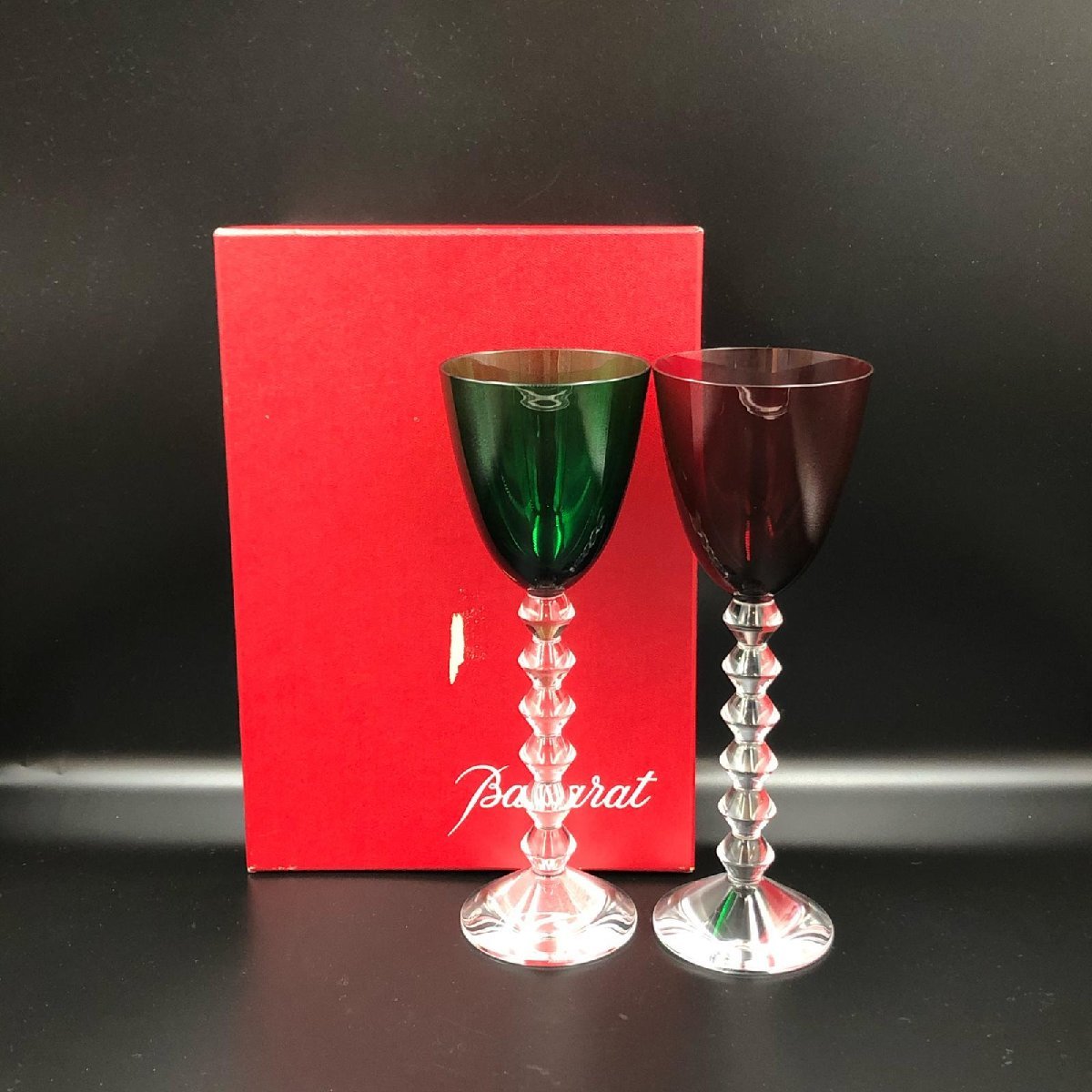 ☆Baccarat バカラ ベガ フォルテッシモ トール ワイングラス グリーン