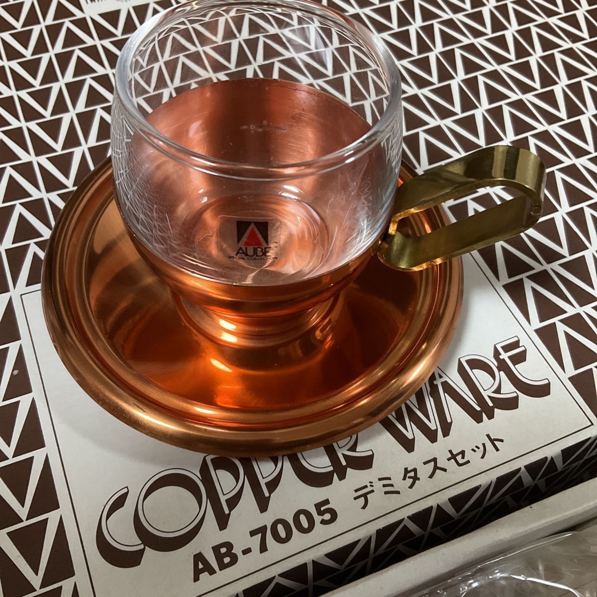 純銅製カップ&ソーサー5客セット AUBE スペシャルコレクション 純銅製カップ&ソーサー5客セット AUBE スペシャルコレクション